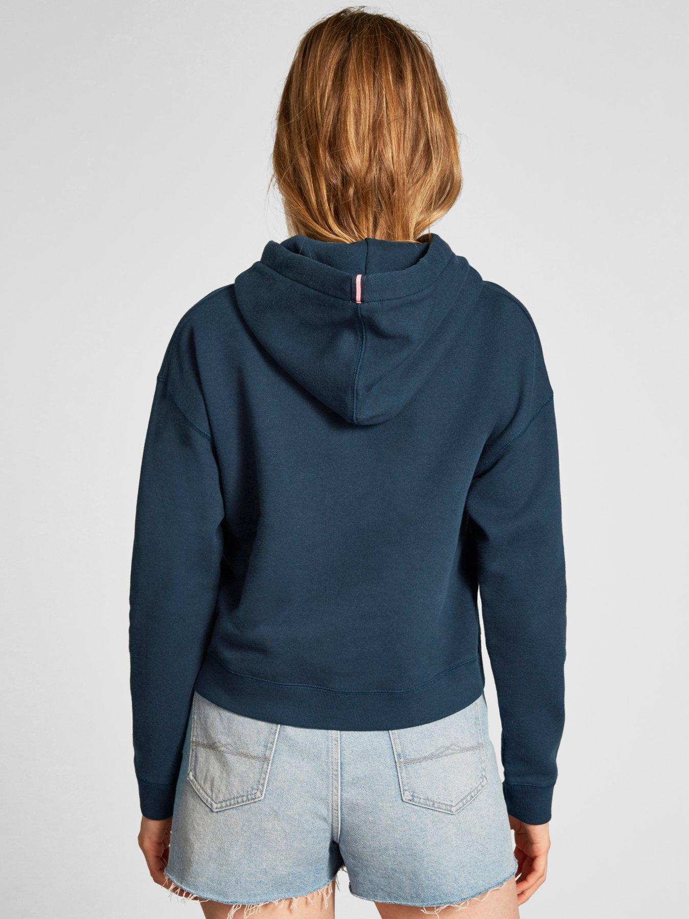 Jack Wills Aberdy Crop Hoodie Navy Littlewoods Com