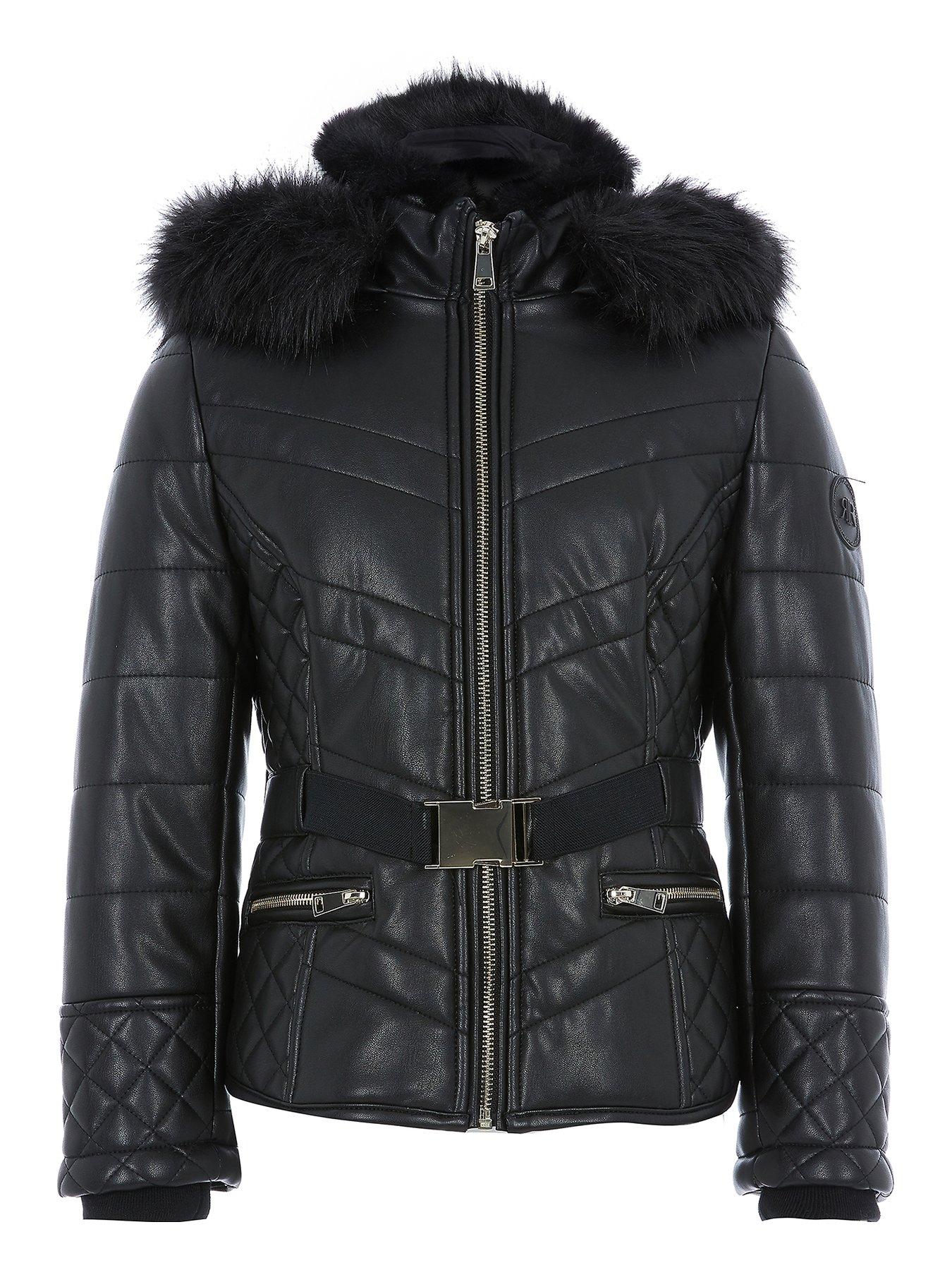 river island girls fur coat