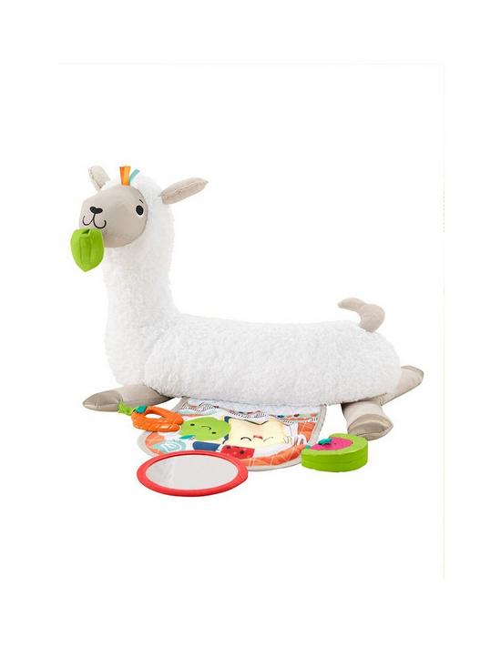 front image of fisher-price-grow-with-me-tummy-time-llama