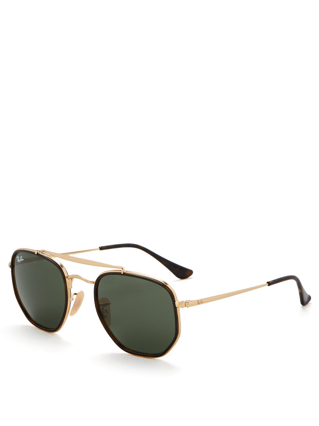 Ray-Ban 0rb3648m Hexagonal Frame Sunglasses Gold Littlewoods