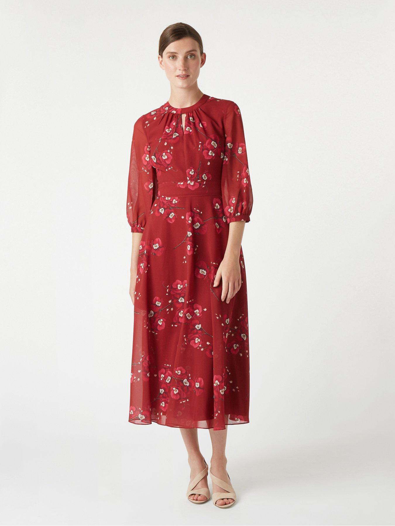 hobbs burgundy dress