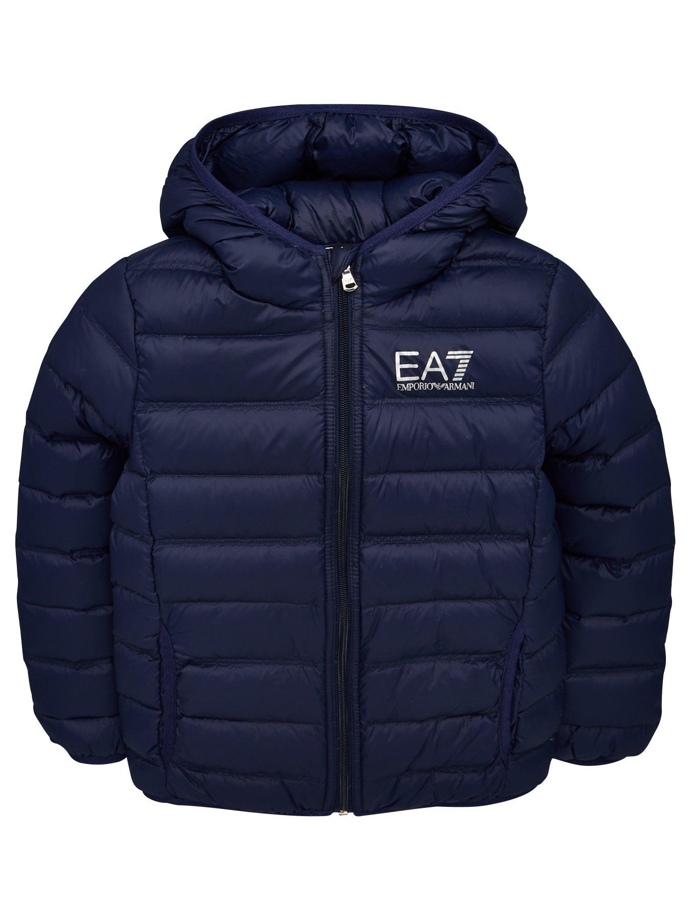 ea7 emporio armani quilted jacket blue