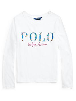 Ralph Lauren Ralph Lauren Girls Long Sleeve Polo T-Shirt - White Picture