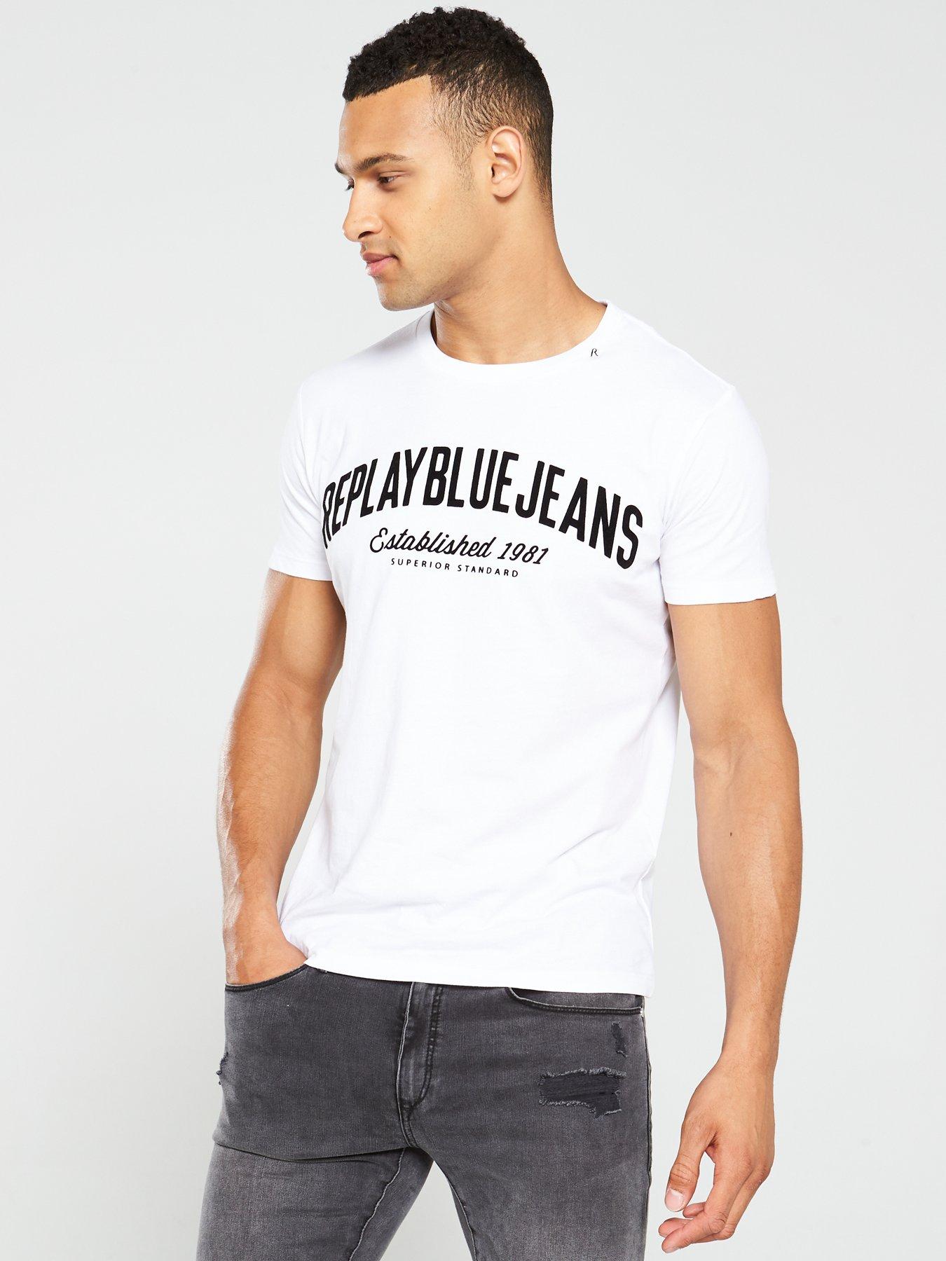 replay blue jeans sweatshirt