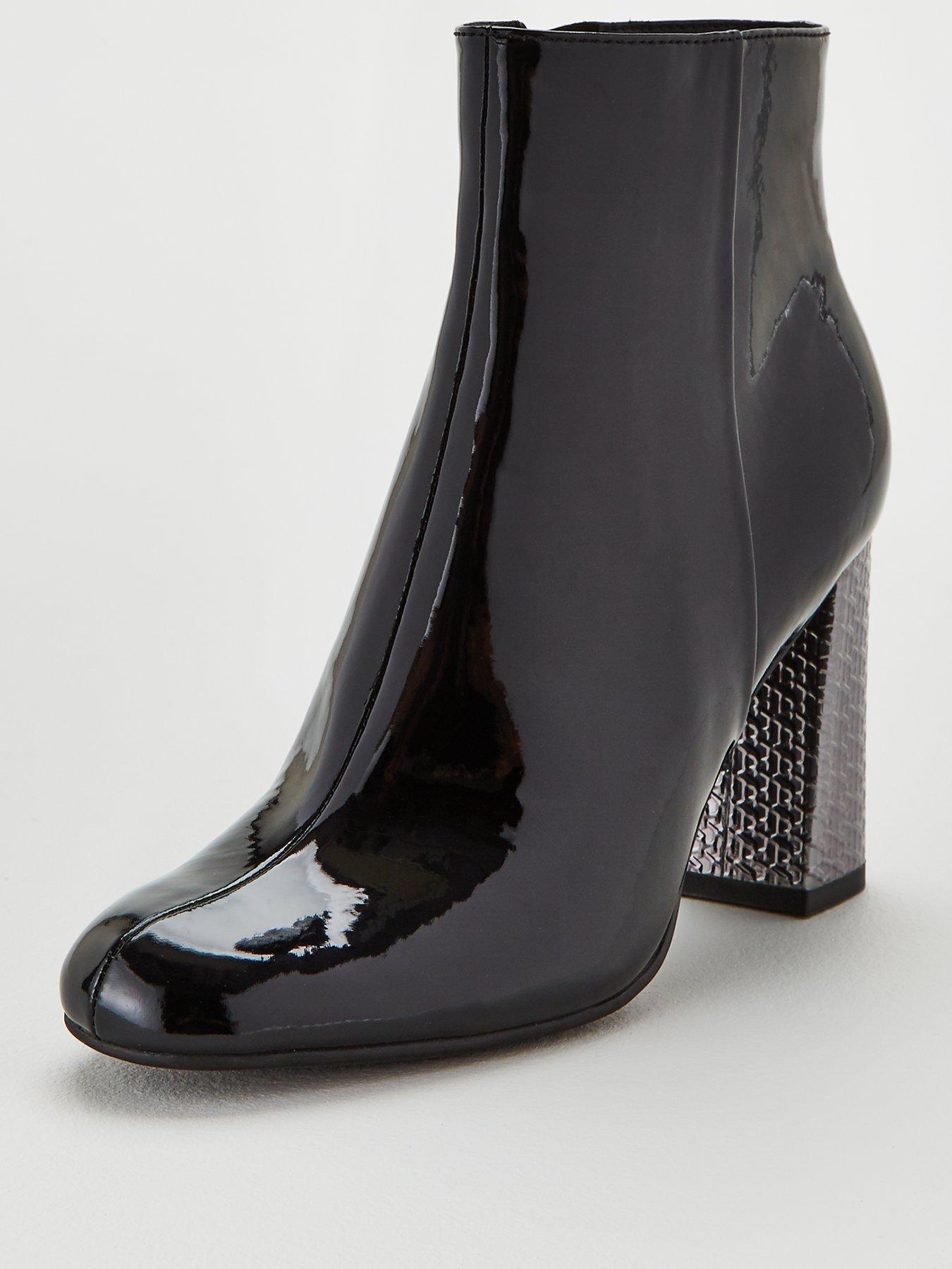 tommy hilfiger patent boots