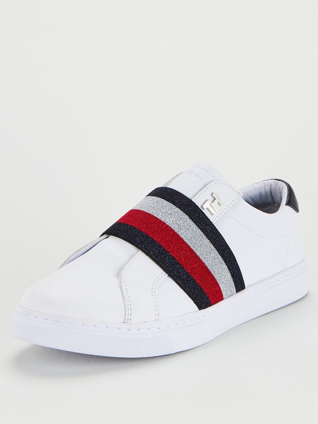 tommy hilfiger white womens trainers