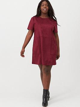 V by Very Curve V By Very Curve Suede Tunic Dress - Oxblood Picture