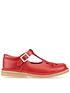  image of start-rite-girlsnbsplottie-leather-classic-t-bar-buckle-shoes-red