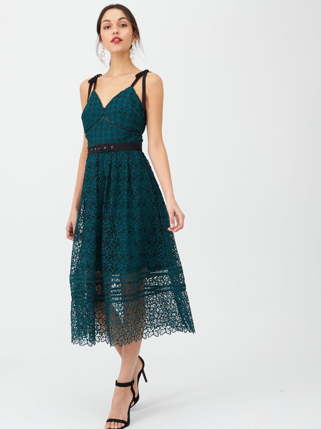 v by very green lace dress