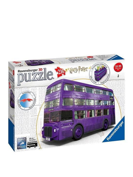 back image of ravensburger-harry-potter-knight-bus-216-piece-3d-jigsaw-puzzle