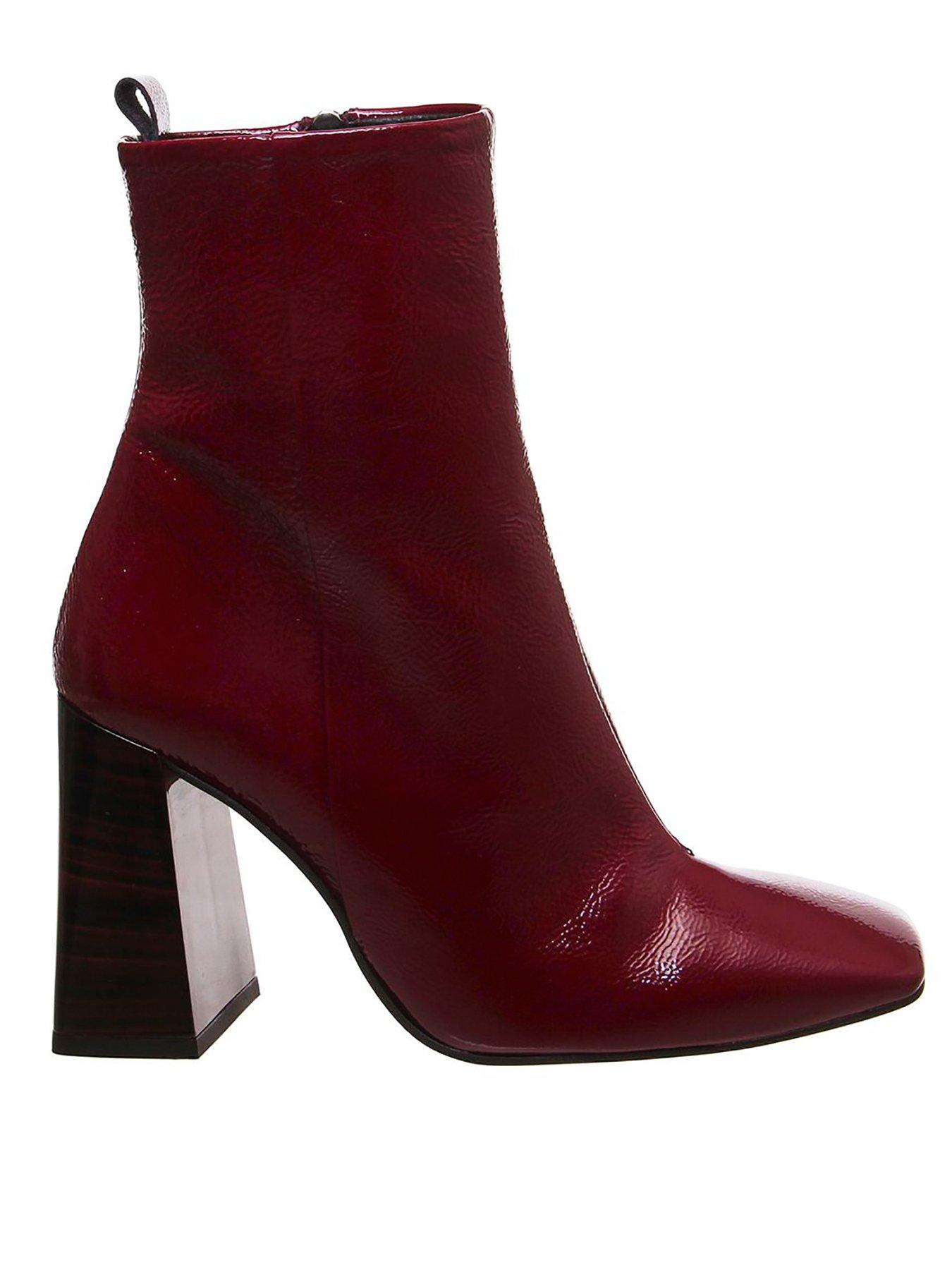 office burgundy boots