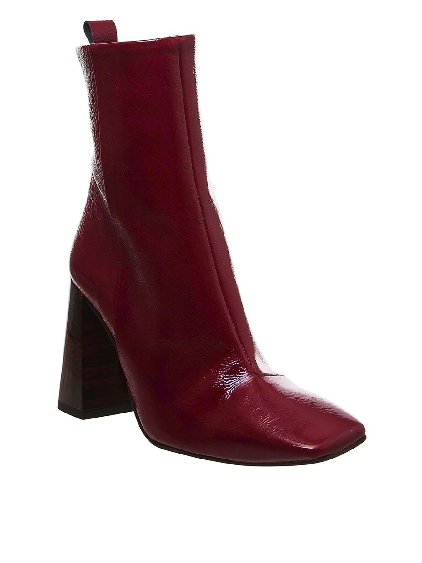 office burgundy boots