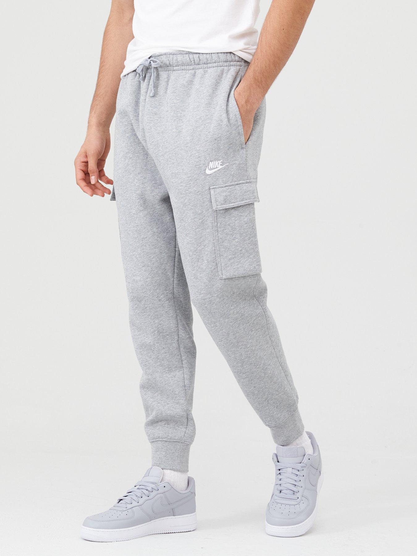 mens grey cargo joggers