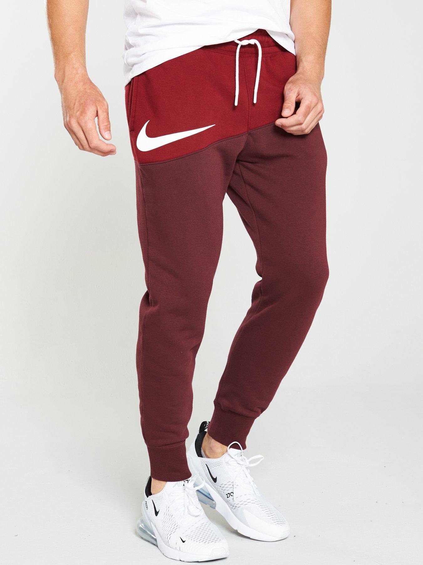 mens nike red joggers