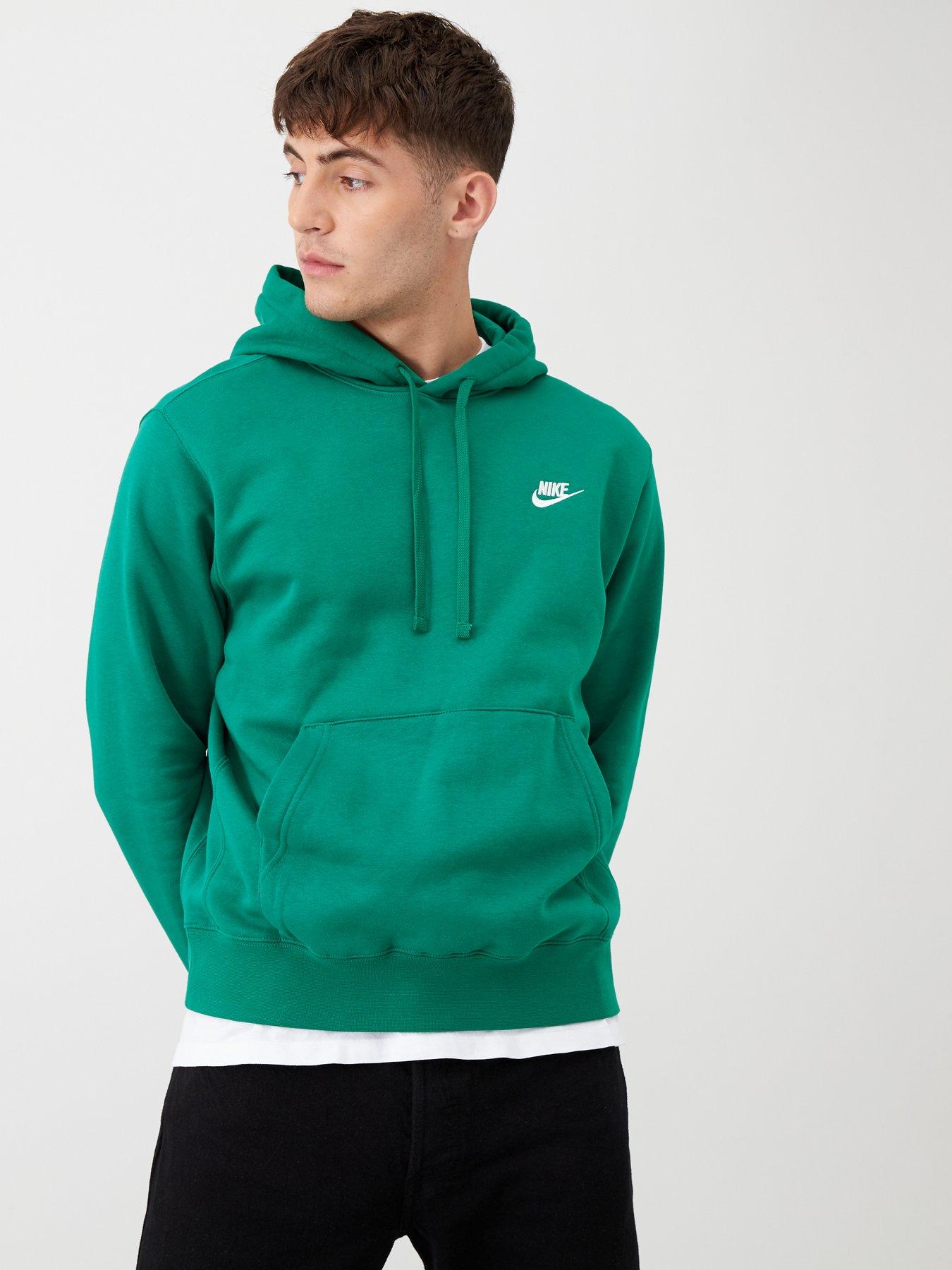 nike green club hoodie