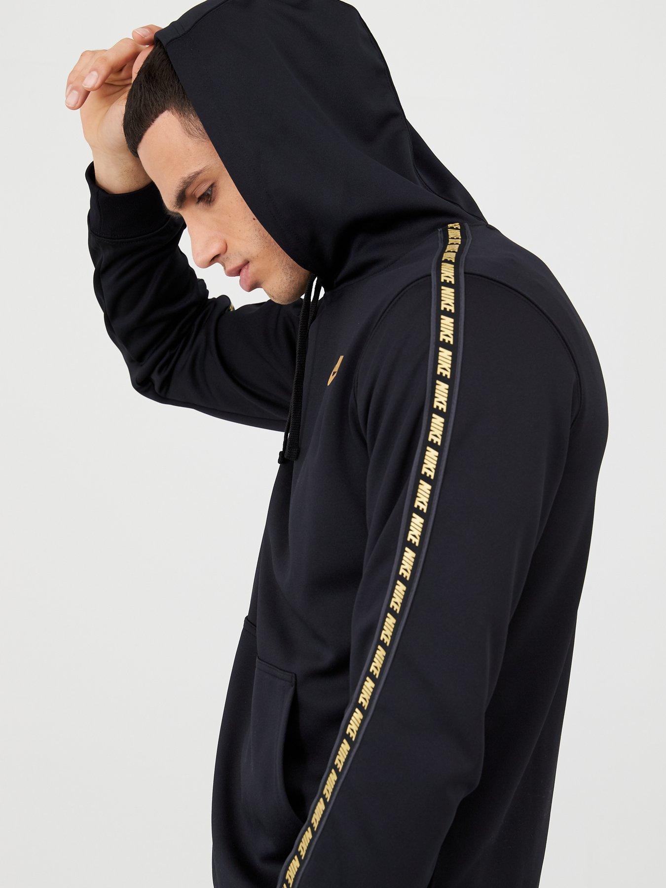 nike black and gold hoodie