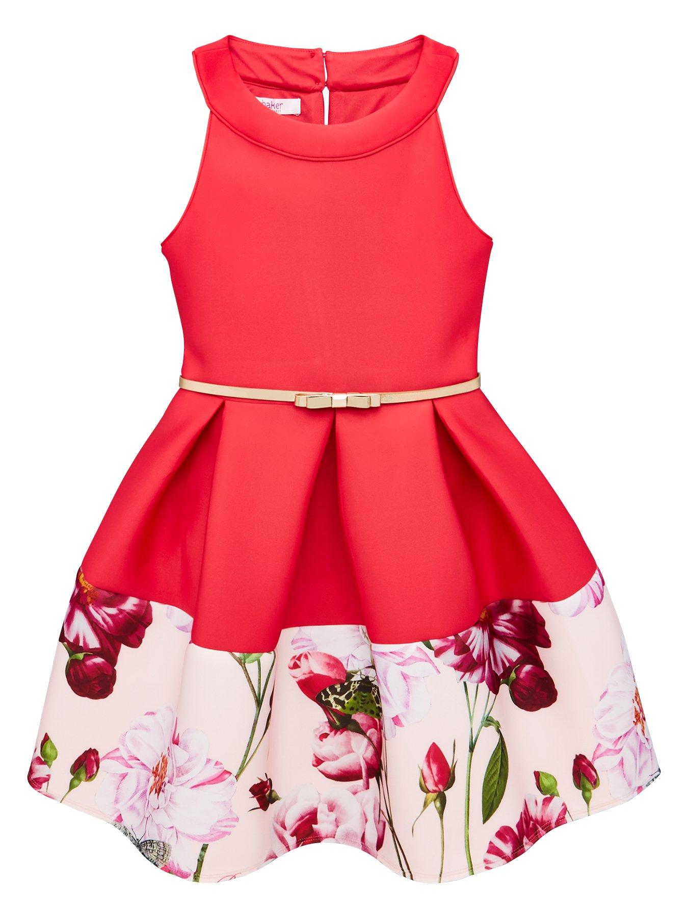 ted baker girls red dress