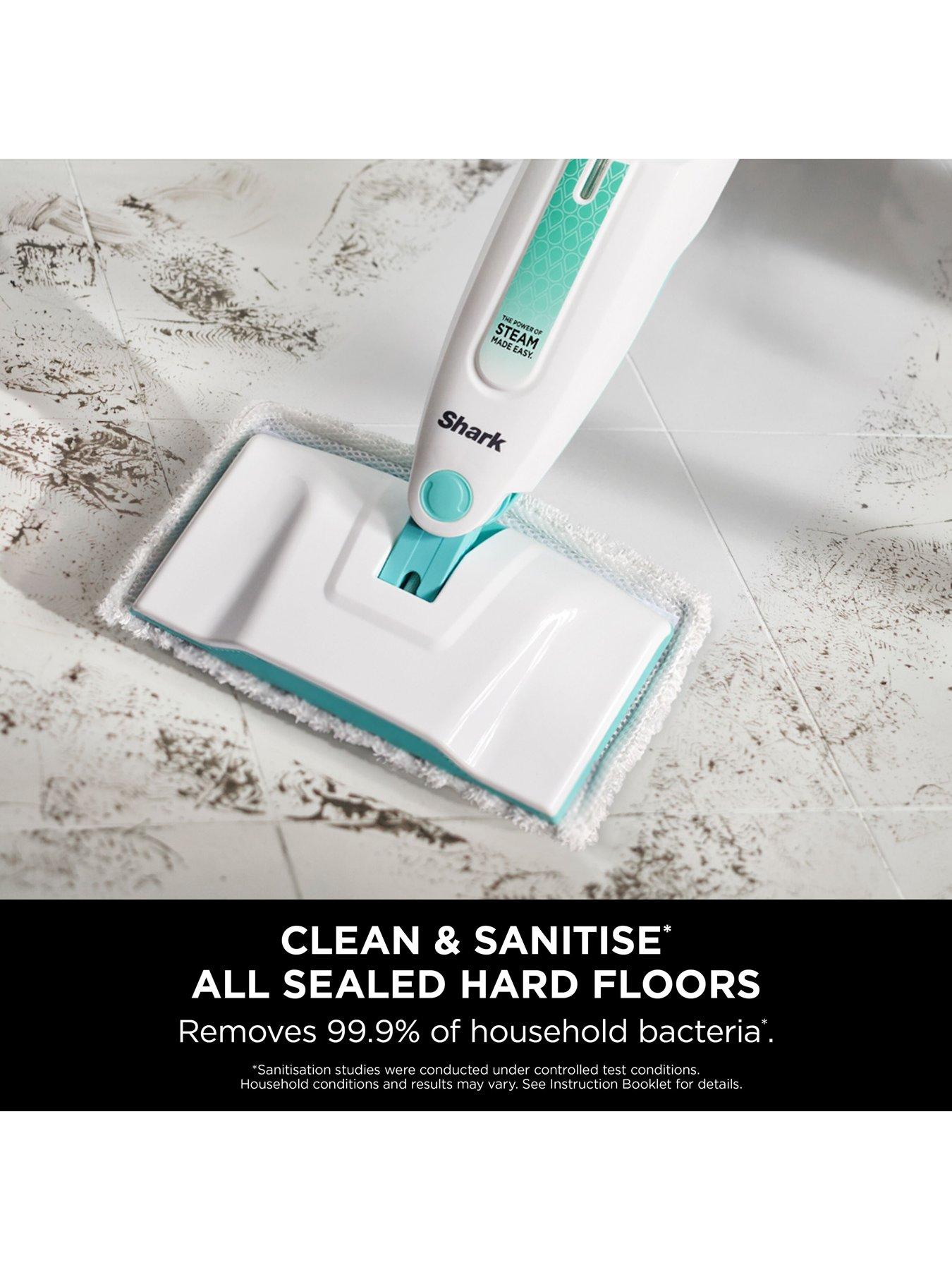 Image 4 of 7 of Shark Pro Steam Mop&nbsp;- Reusable, Machine Washable Cleaning Pads - 5.5 Metre Cord - White -&nbsp;S1000UK