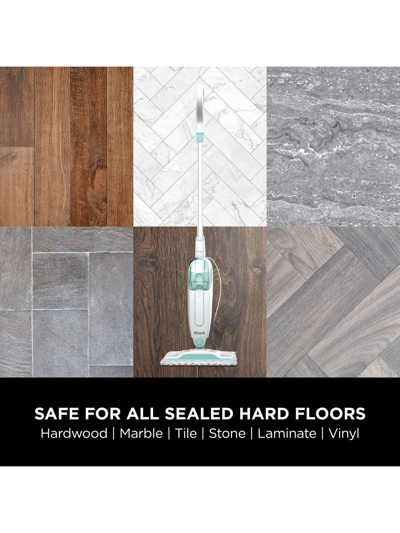 Image 6 of 7 of Shark Pro Steam Mop&nbsp;- Reusable, Machine Washable Cleaning Pads - 5.5 Metre Cord - White -&nbsp;S1000UK