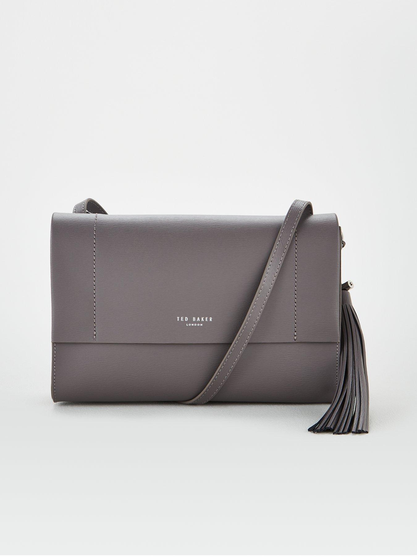 dark grey cross body bag