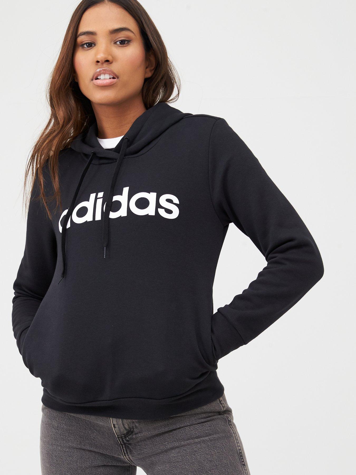 essentials linear hoodie adidas