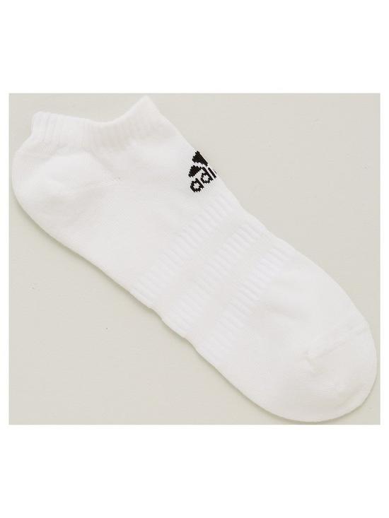 stillFront image of adidas-3-pack-no-show-sock-white