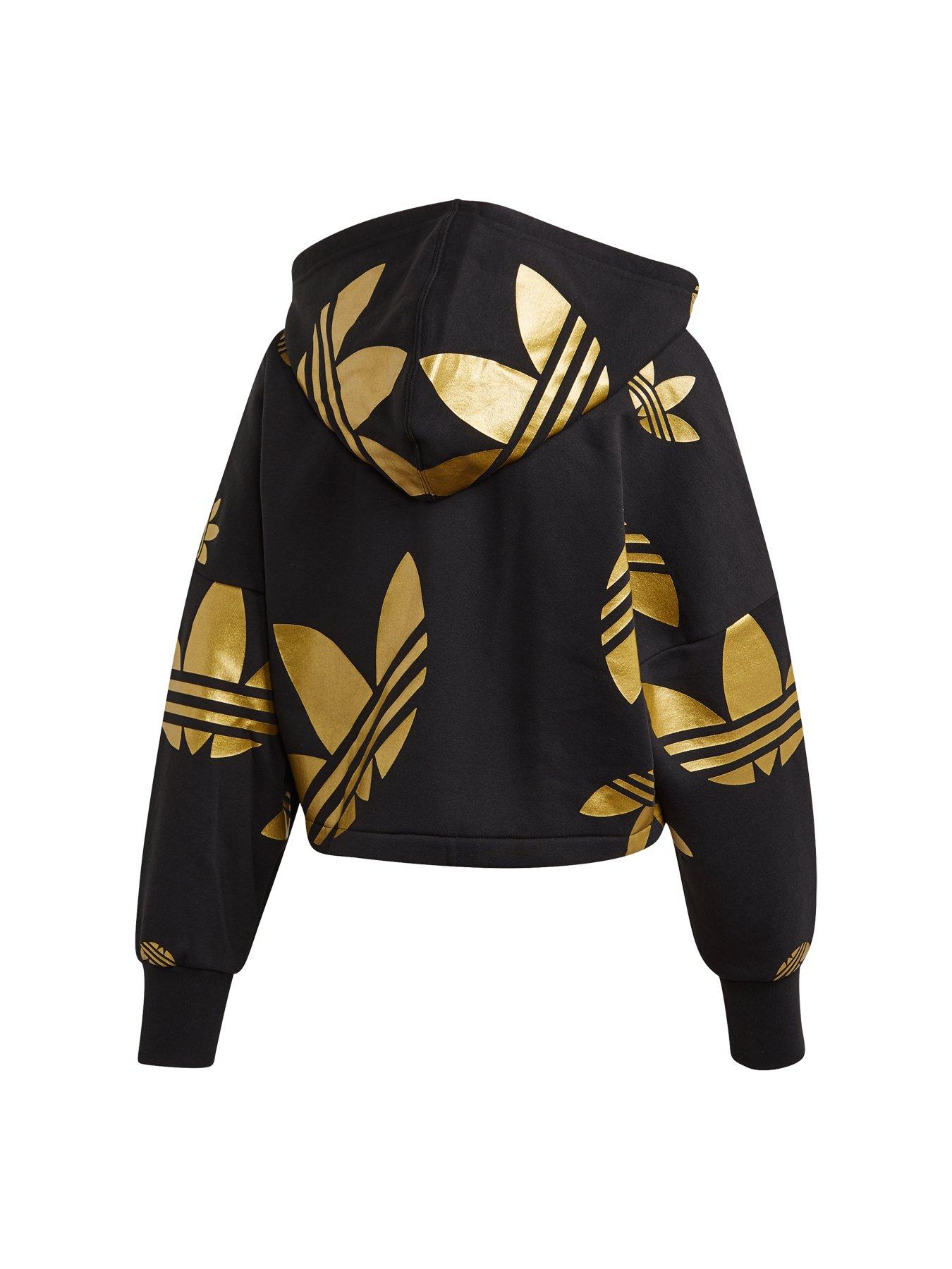 adidas sweatshirt black gold