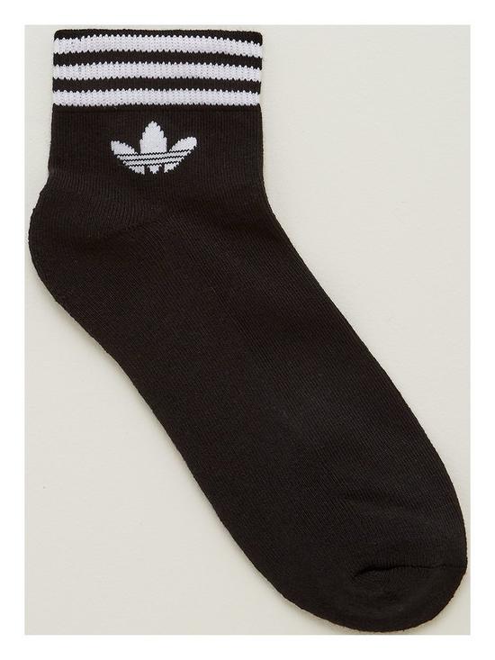 stillFront image of adidas-originals-3-pack-trefoil-ankle-sock-black