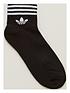  image of adidas-originals-3-pack-trefoil-ankle-sock-black