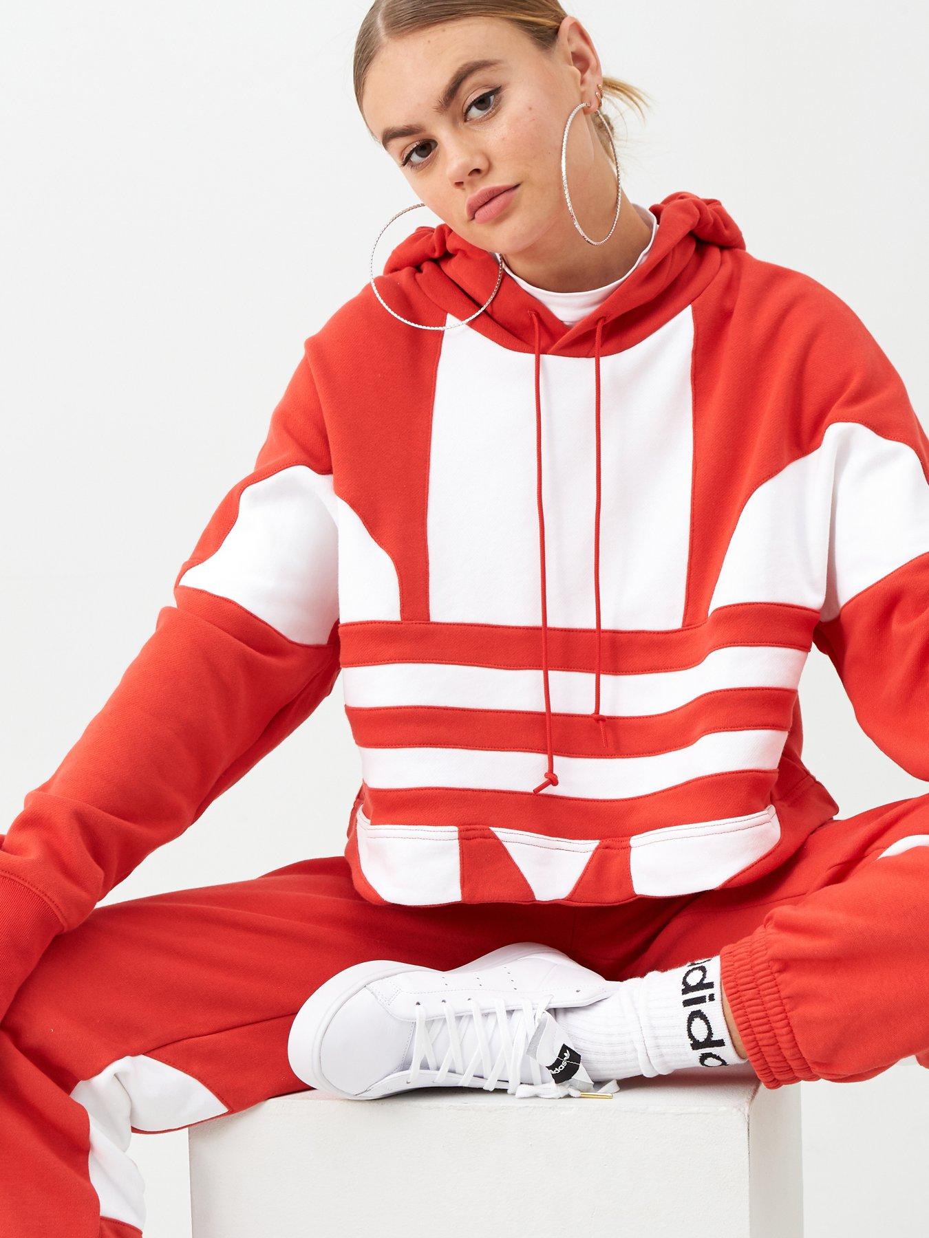 red adidas hoodie originals