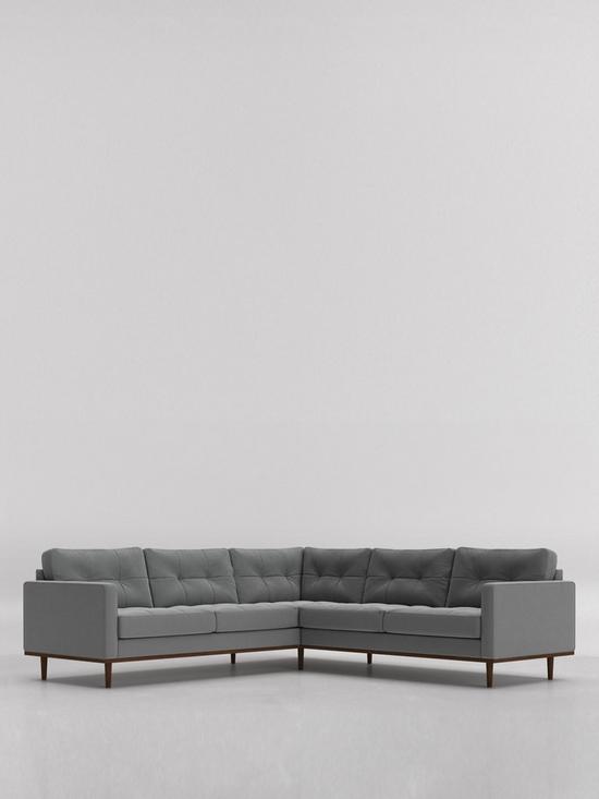 front image of swoon-berlin-fabric-corner-sofa