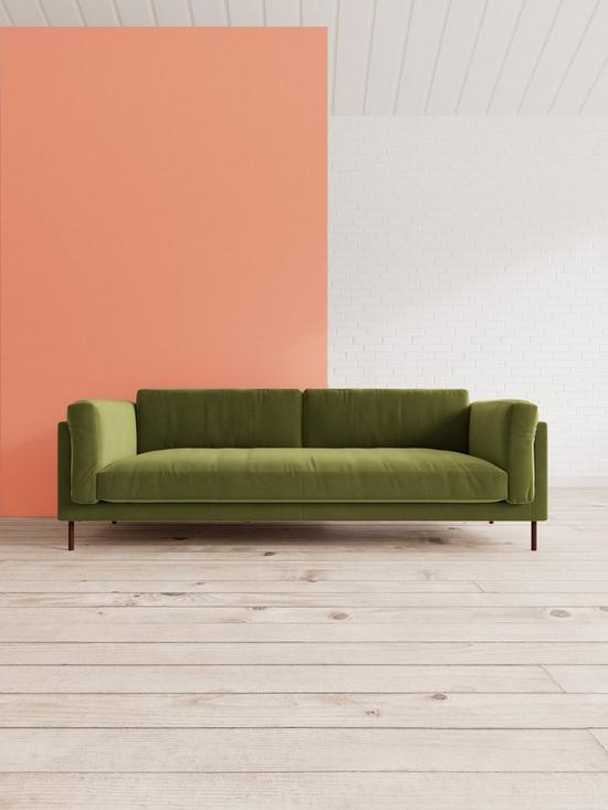 front image of swoon-munich-fabric-3-seater-sofa