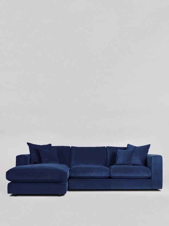 front image of swoon-althaea-fabric-left-hand-corner-sofa