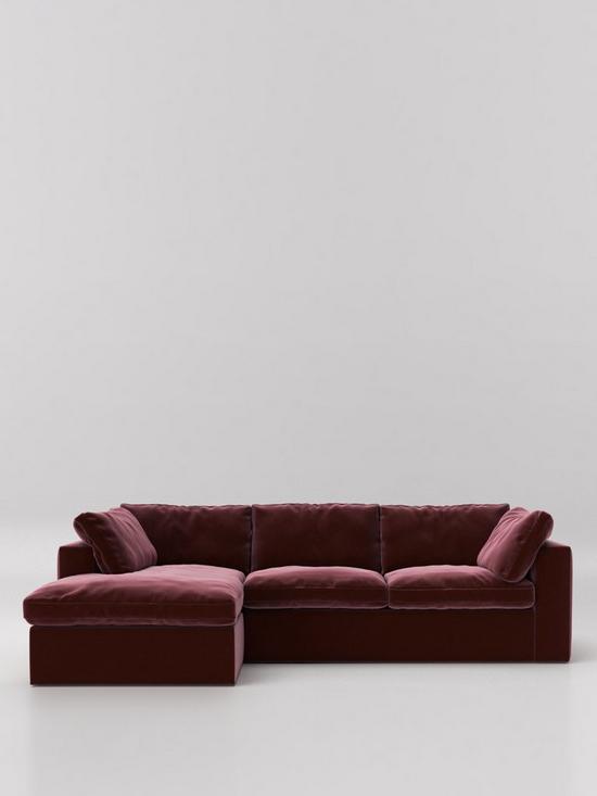 front image of swoon-seattle-fabric-left-hand-corner-sofa
