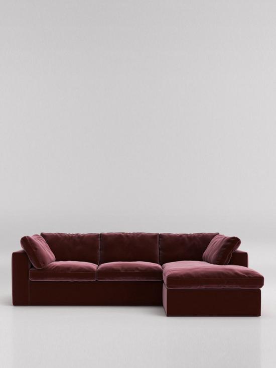 front image of swoon-seattle-fabric-right-hand-corner-sofa