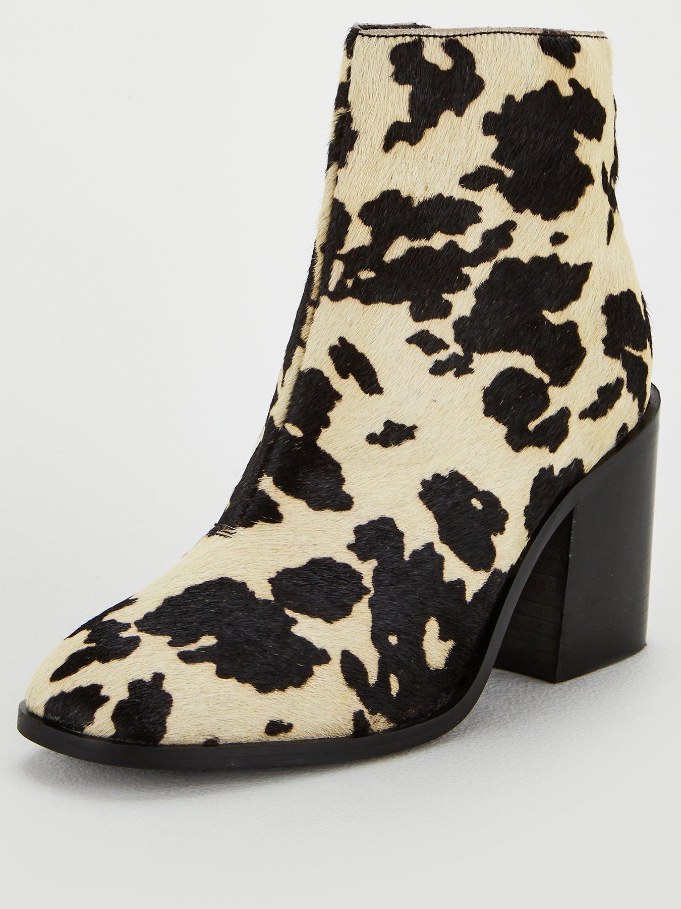 cow print boots