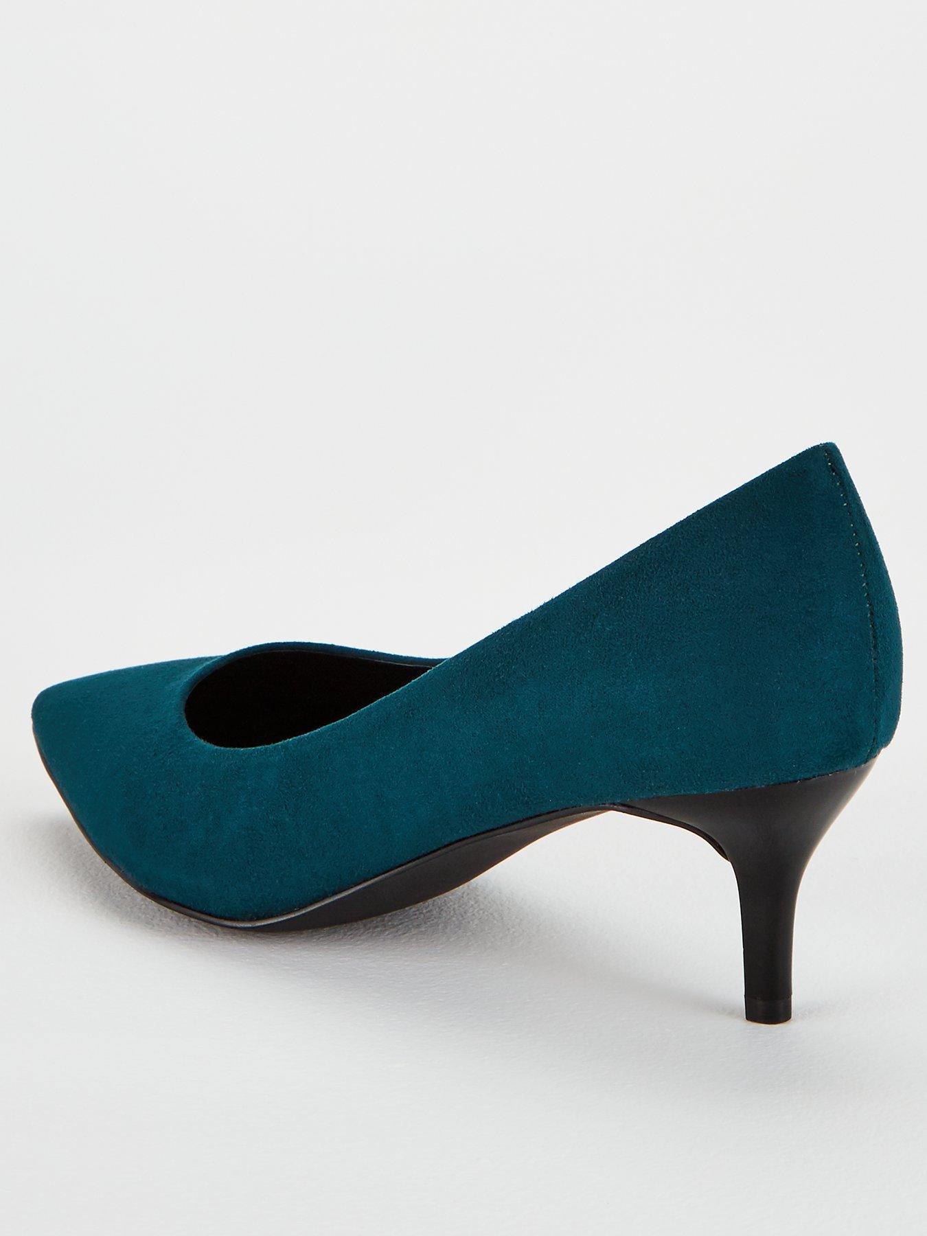 wide fit teal shoes