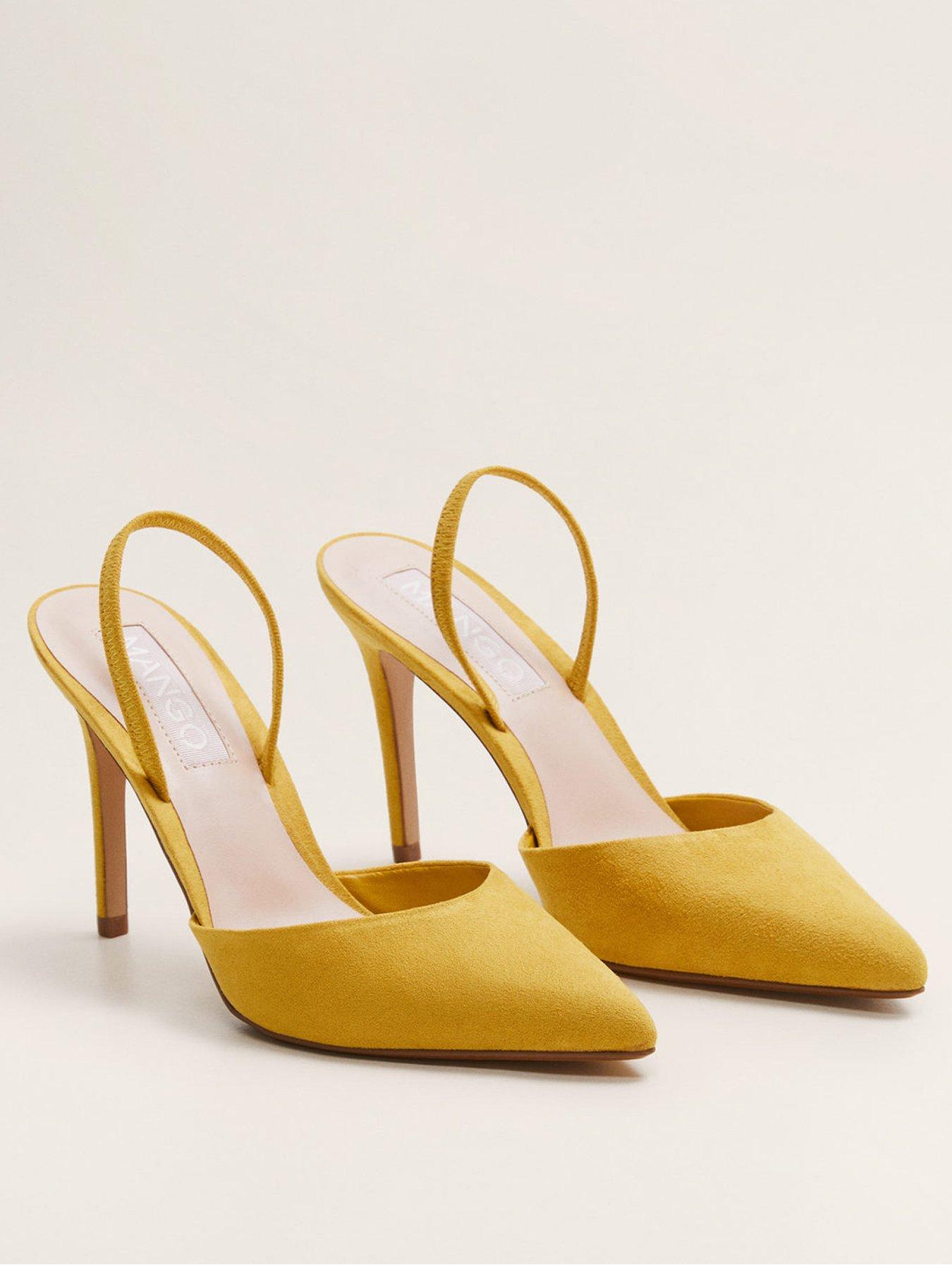 mustard slingback heels