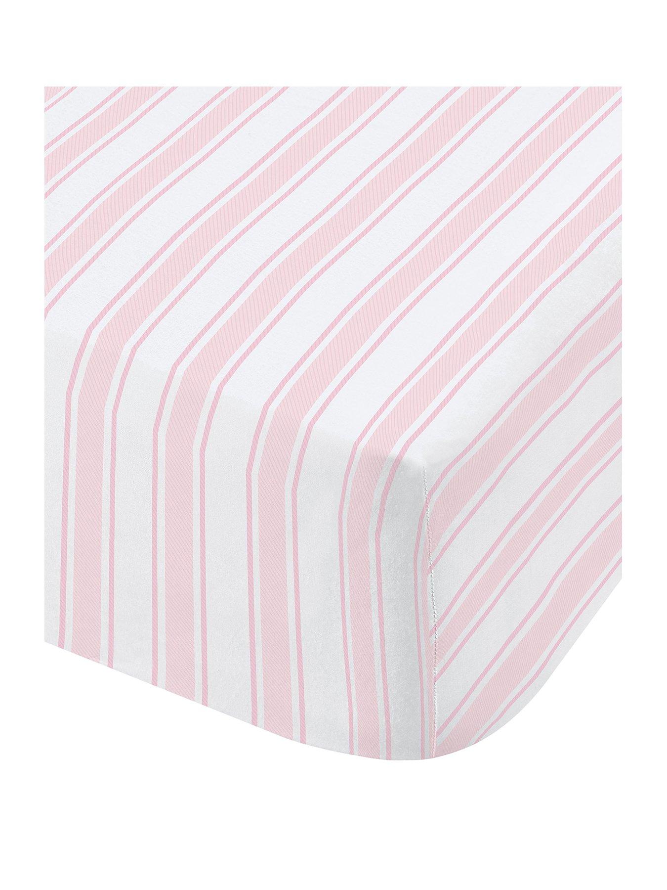 stillFront image of bianca-pink-check-100-cotton-fitted-sheet