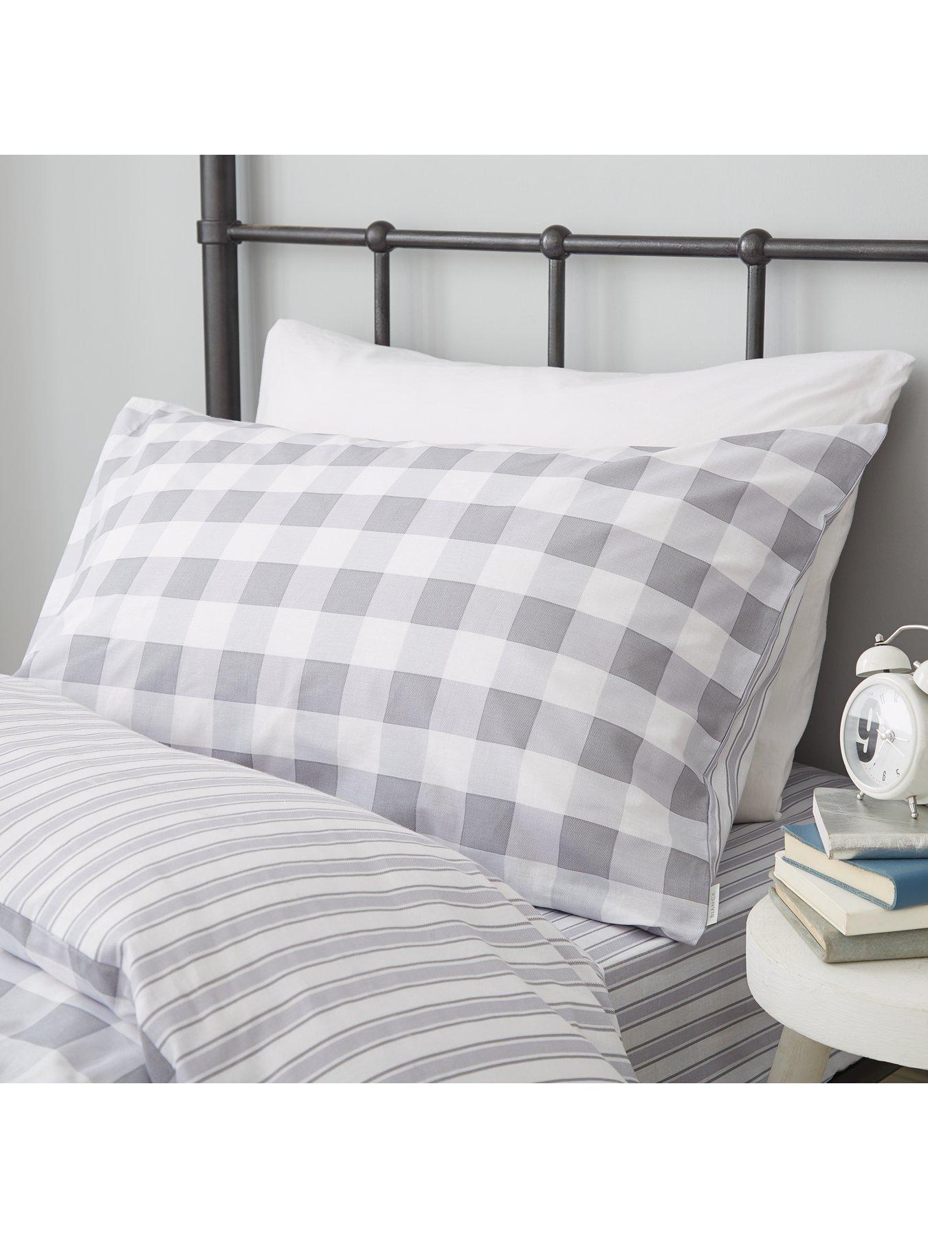 Image 3 of 6 of Bianca Grey Stripe 100% Cotton Duvet Set