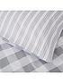  image of bianca-fine-linens-stripe-cotton-duvet-cover-set-grey