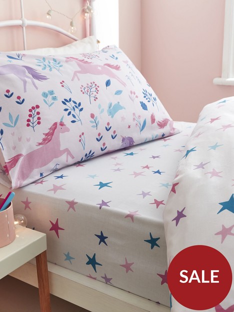 bianca-fine-linens-woodland-unicorn-and-stars-cotton-fitted-sheet