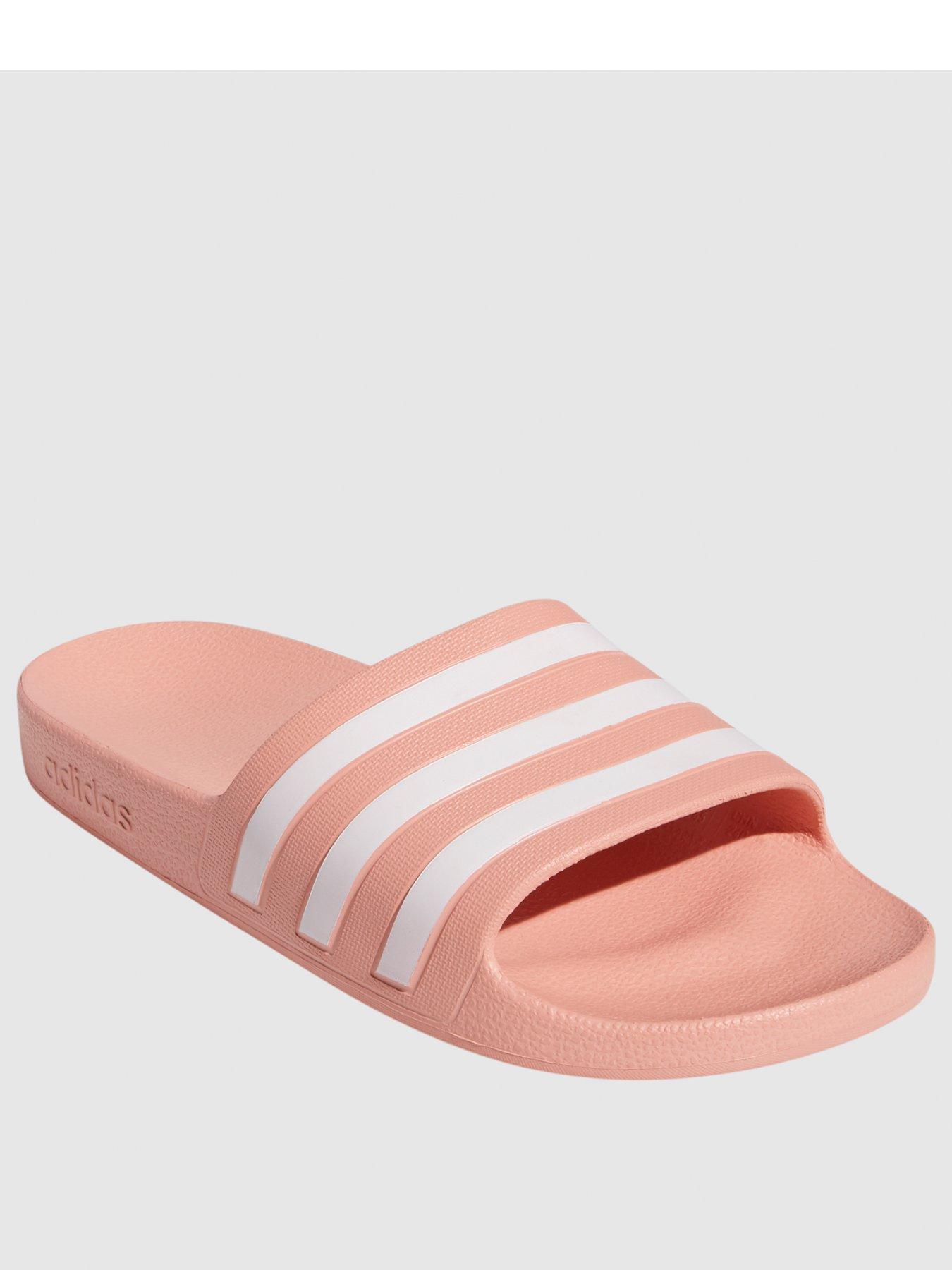 adidas adilette aqua slides pink
