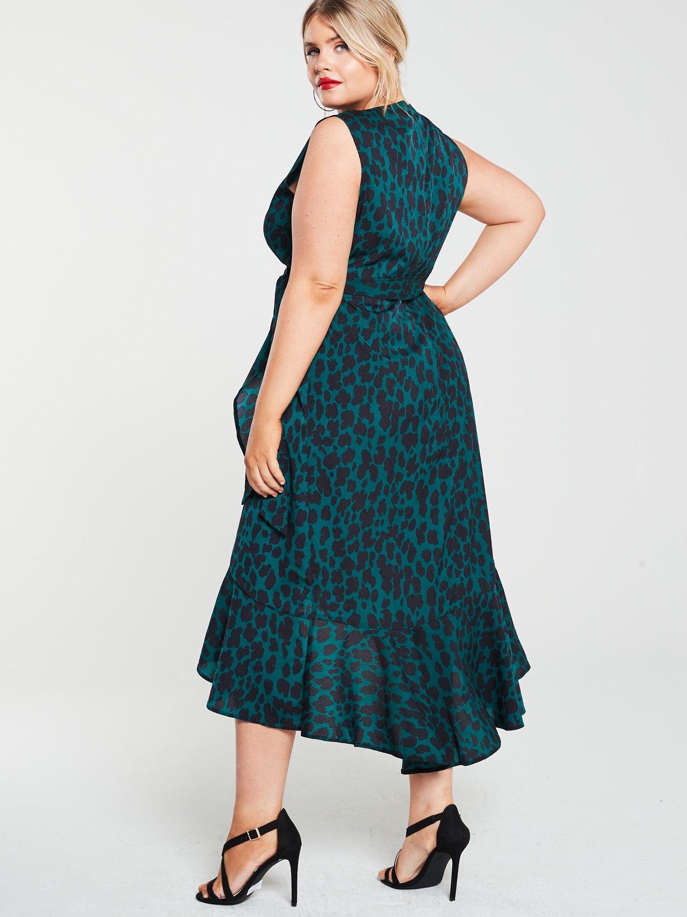 ax paris curve green dress