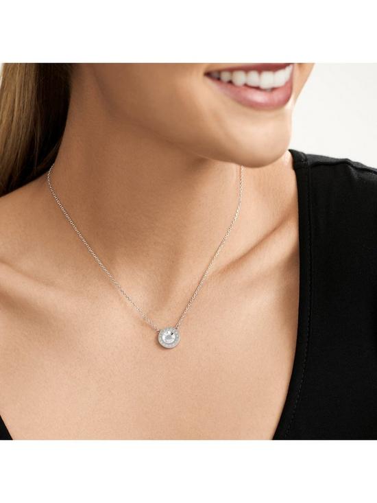 stillFront image of tommy-hilfiger-classic-silver-plated-cubic-zirconia-pendant-ladies-necklace