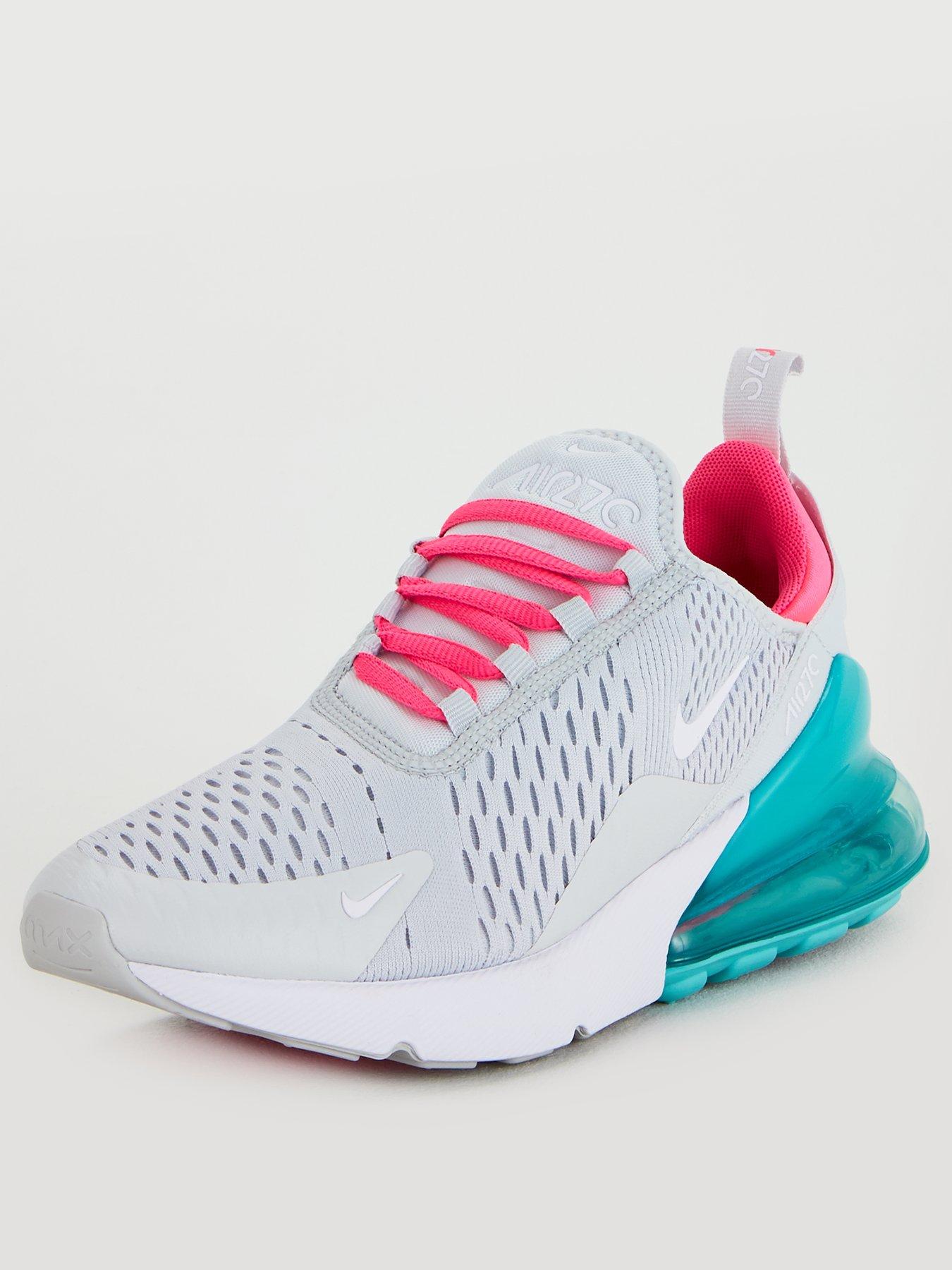 nike air max 270 white and hot pink