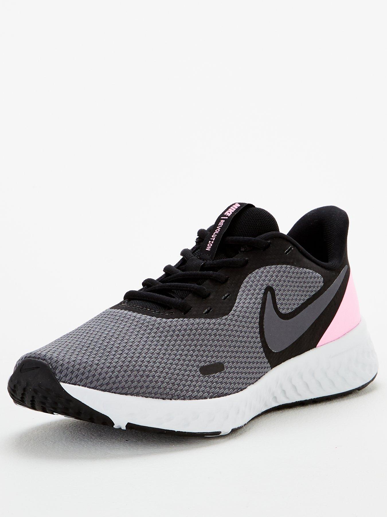 Nike Revolution 5 - Black/Pink/Grey | littlewoods.com