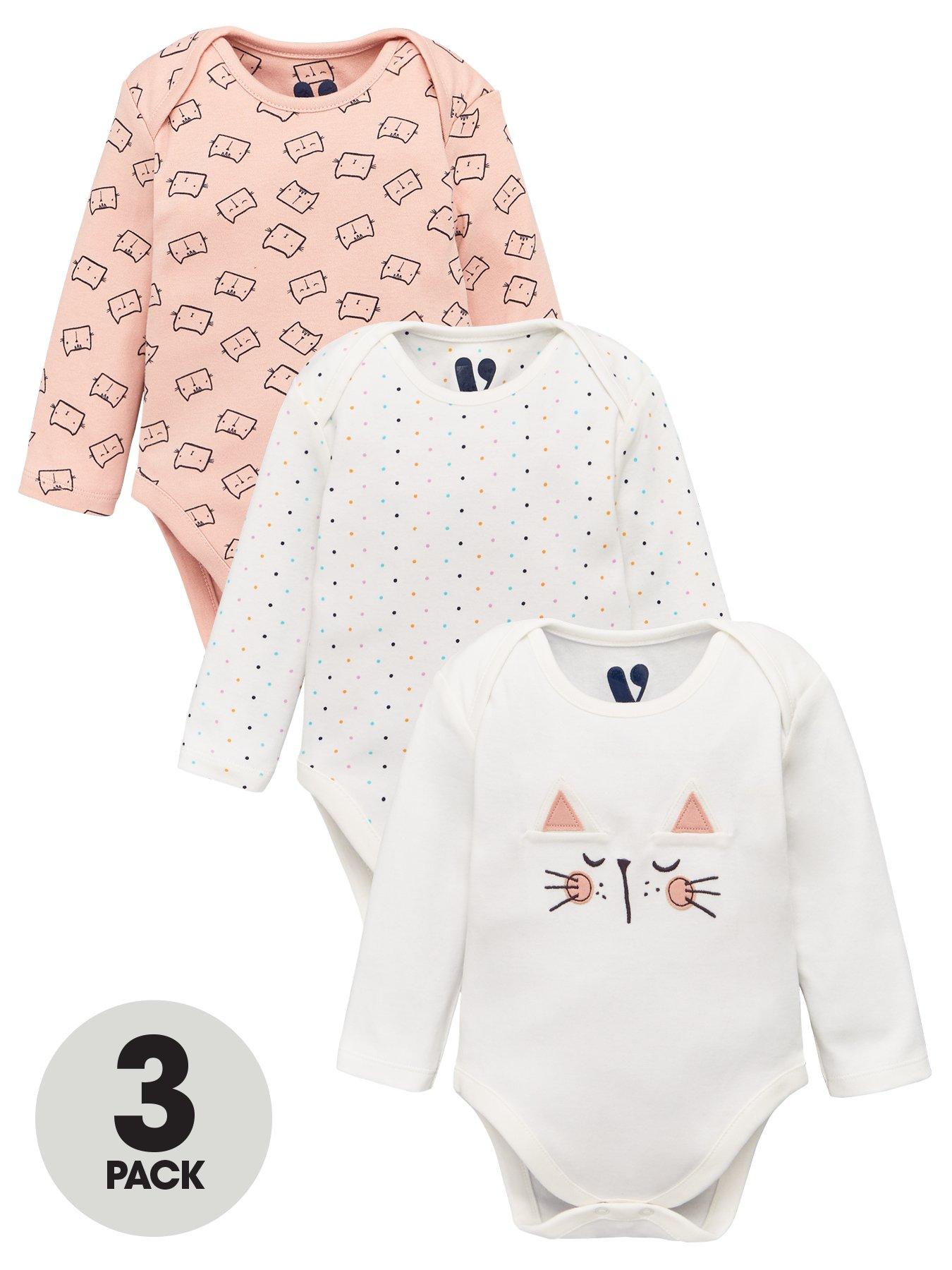 Disney Girls Long-Sleeved Babygrow with Foot Minnie Mouse Size 50 56 62 68 Baby Sleepsuit Early Newborn 0 3 6 9 Months