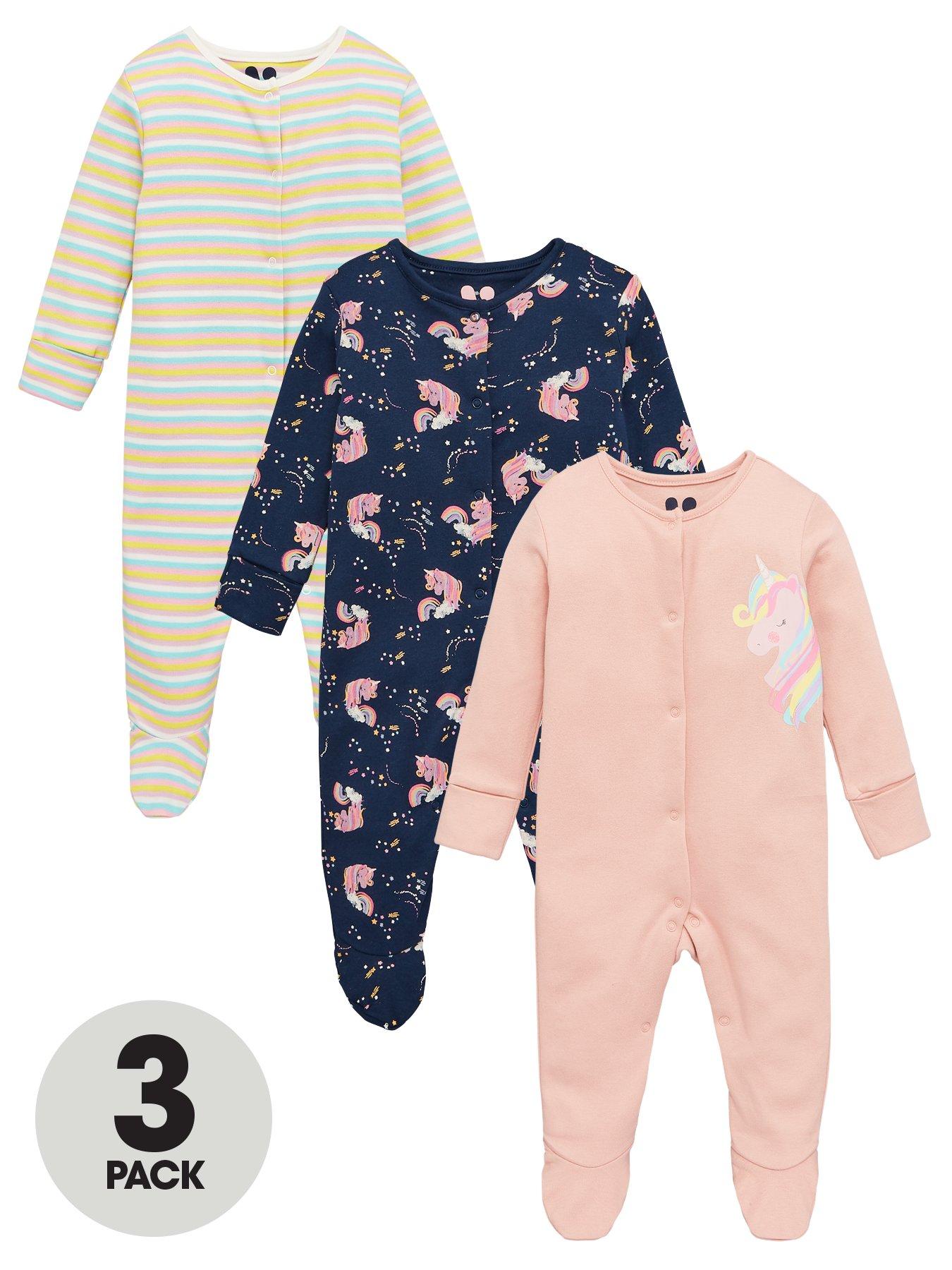 unicorn baby sleepsuit