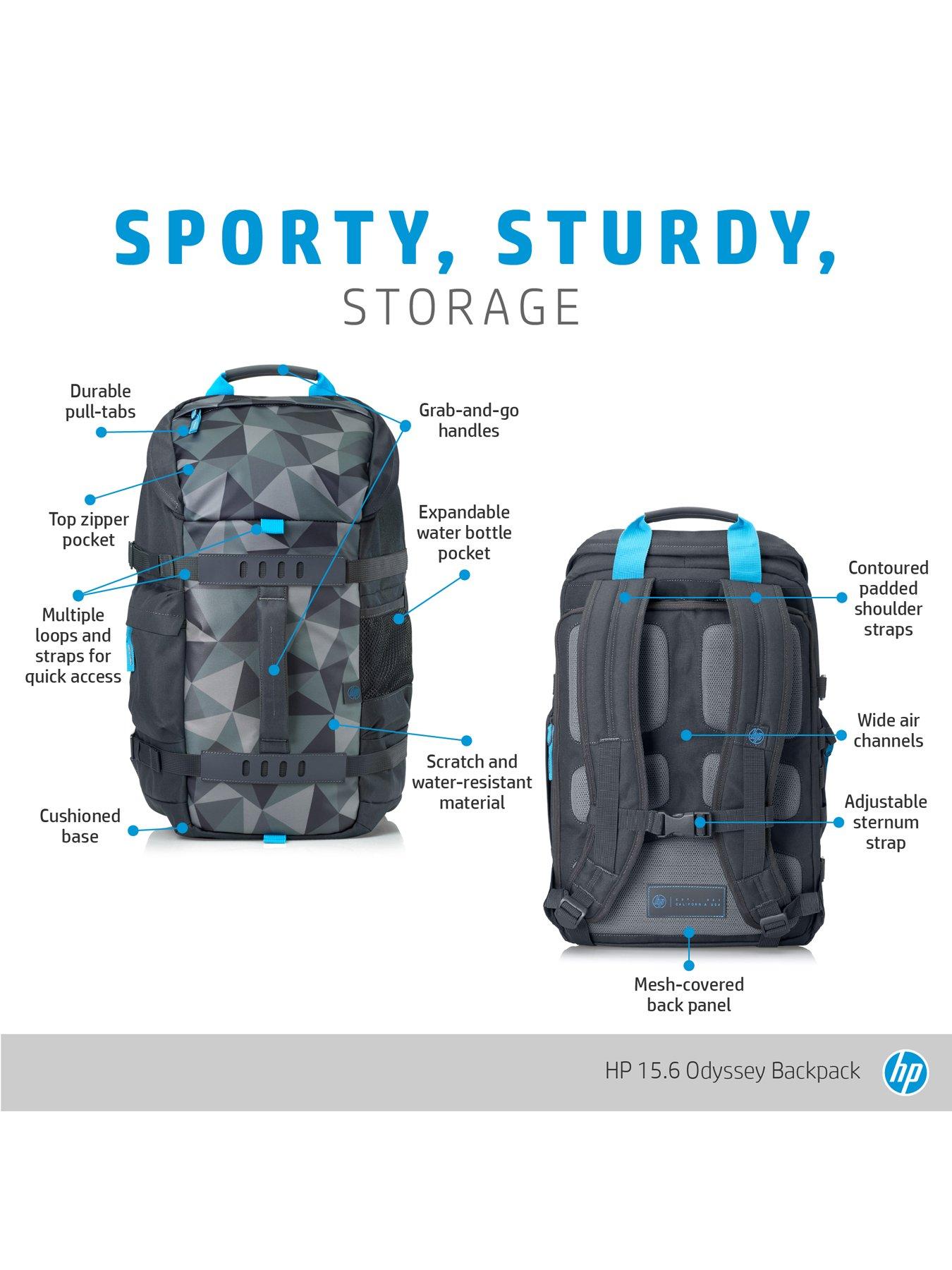 hp odyssey 15.6 inch laptop backpack